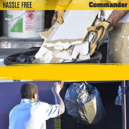 Commander 42 Gallon 2.5 MIL Black Heavy Duty Garbage Trash Bags - 32" x 46" - Pack of 20 - For Contractor, Industrial, Institutional, & Commercial - style: 42 Gal, 2.5 Mil, 20 Count