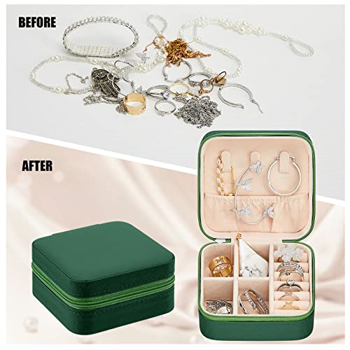 Taiyin 6/12/50 Pcs Travel Jewelry Case Bulk - color: Green