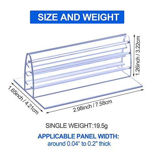 OIIKI 6PCS Self Adhesive Sneeze Guard Holder, Acrylic Panels Holder, Clear