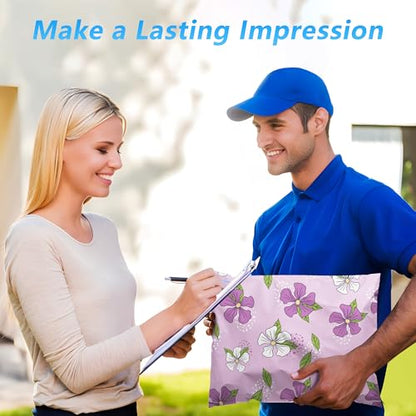 Poly Mailer 10x13 Inch 25 Pcs, Shipping Bags for Clothing - color: Purple Flowers, size: 10x13 Inch 25Pcs