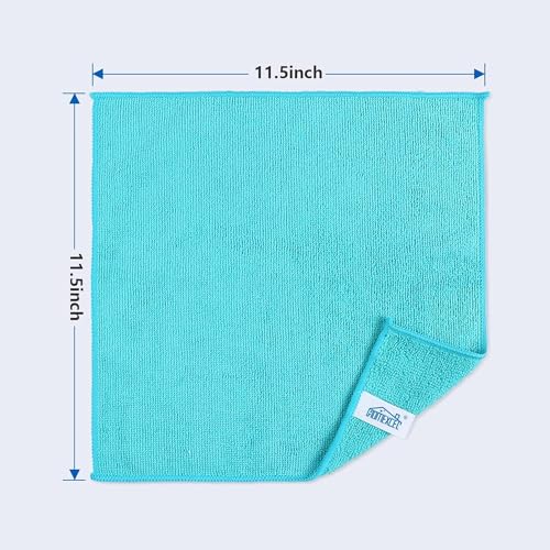 HOMEXCEL 12PK Microfiber Cleaning Cloth, Cleaning Rag for Home, 11.5x11.5in - color: Multicolor