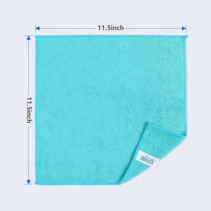 HOMEXCEL 12PK Microfiber Cleaning Cloth, Cleaning Rag for Home, 11.5x11.5in - color: Multicolor