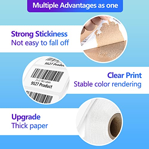 9527 Product 2" x 1" Sticker Labels Direct Thermal Labels 1000 Labels Per Roll - size: 2" x 1" | 1000 Labels