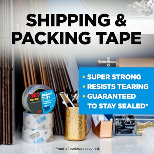 Scotch Heavy Duty Packing Tape Refill, 1.88 in x 54.6 yd, 12 Rolls - size: 12 Rolls