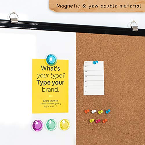 Maxtek Whiteboard and Cork Board Combo 36 x 24 in, Wall Mounted - size: 24" x 36"