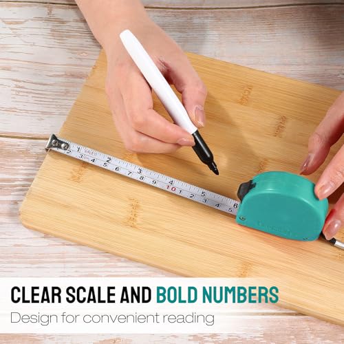 Copkim 50 Pcs 6 ft Mini Tape Measure Retractable Bulk,Water Green - color: Water Green