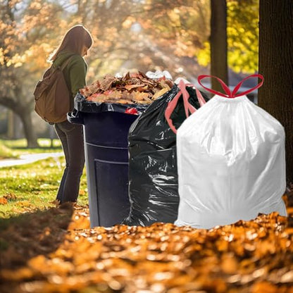 BEIDOU-PAC 30 Gallon Trash Bags Drawstring, 75 Count, White & Unscented, Multi-purpose Garbage Bags Can Liners for Business Home Kitchen Commercial and Industrial - style: 30 Gallon |75 Count