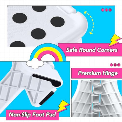 Delxo Folding Step Stool 13 inch 2 Pack,300 Lbs Step Stool for Kids&Adults - color: White, size: 13 Inch-2 Pack