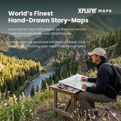 Xplorer Maps Canvas Tote Bag with Handles, Cloth Grocery Shopping Bag, Reusable & Eco-friendly Bag, 100% Cotton, Washable - color: Badlands National Park