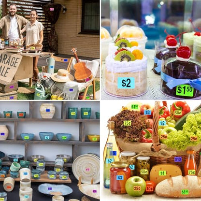 4500 Pcs Garage Sale Stickers, Yard Sale Price Stickers, Price Tag Labels Stickers for Yard Sale Supplies, Garage Sale Supplies, 1/2" X 3/4" Pricing Labels - style: B-4500 Pcs