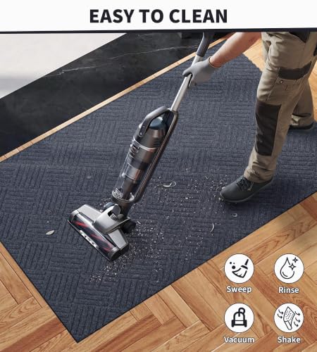 jxgzyy Outdoor Runner Rugs 2'11" x 9'10", Heavy Duty Carpet Runner - color: Dark Grey, size: 2'11" x 9'10" (Rectangular)