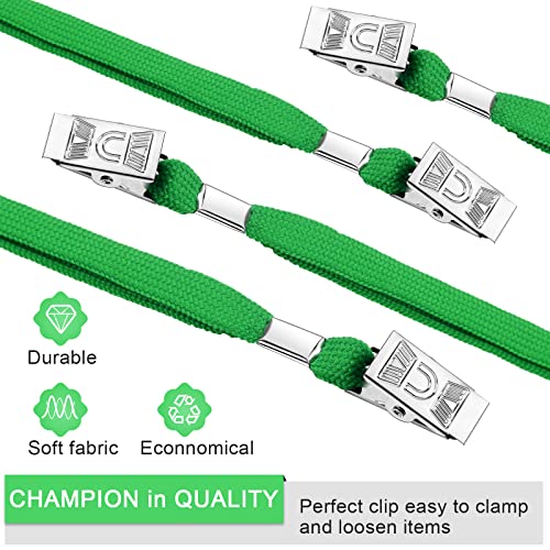 Marspark 200 Pcs Lanyards for ID Badges, Flat Swivel Hook,Dark Green - color: Dark Green