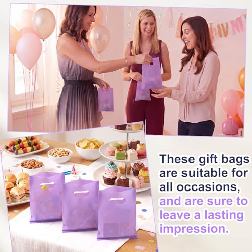 Maitys Purple 300 Pcs Small Plastic Bags with Handles 5x7 for Business - color: Purple