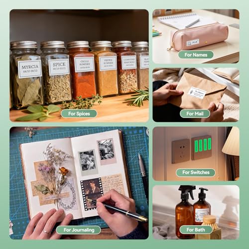 NIIMBOT B1Pro Label Maker, 300DPI HD Sticker Printer for Photo, Green - color: Green