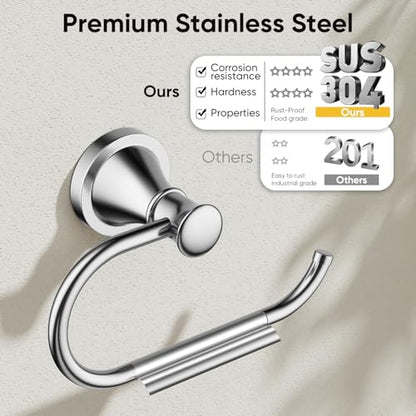 BESy Toilet Paper Holder Wall Mount Bathroom Tissue Holder Polished Chrome - color: Polished Chrome