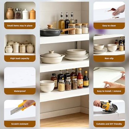 Wire Shelf Covers, 5pcs PVC Wire Rack Cover for Pantry & Closet Shelving - color: White, size: 24*16*2.3