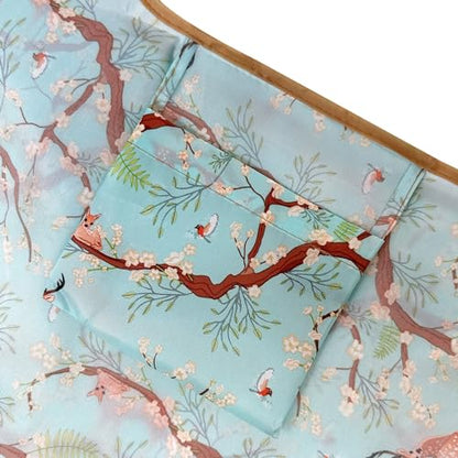 allydrew Medium Foldable Tote Nylon Reusable Grocery Bag (Set of 2) - color: Floral Deer