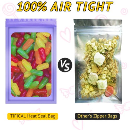 100PCS Resealable Holographic Bags, Jewelry Bags|Purple,2.4x3.9in - color: Purple, size: 2.4x3.9 Inch