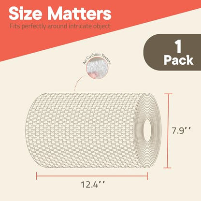 Bubble Wrap for Packing & Moving 1 Pack, 175 FT x 12” Bubble Cushioning Wrap with 3/16” Small Bubbles, Perforated Every 12” for Easy Tear, Lightweight Packing Wrap for Fragile Packaging & Mailing - size: Large