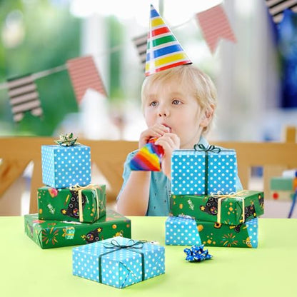 WERNNSAI Gaming Wrapping Paper Roll - 33 ft Birthday Reversible Wrap Paper - color: Game B
