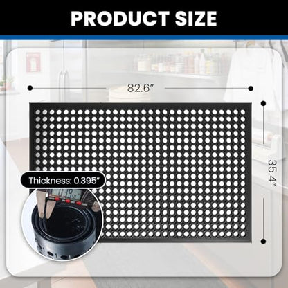 83x36x0.4in Commercial Floor Mat with Drainage Holes Rubber Floor Matting Anti-Fatigue Mat with Non-Slip Backing for Commercial Restaurant Kitchen Bar Use Wet Area