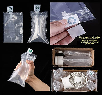 Miupoo Packaging Air Bags,Clear Plastic Inflatable Air Packaging Protector Bag with Free Pump Cushion,Air Inflatable Cushion Blocking Packaging Bag,4x8 Inches,50 Pieces - size: 4x8 Inches