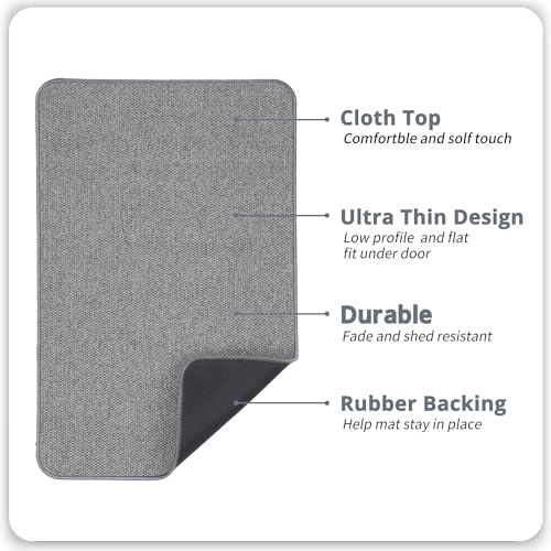 Bosap Bath Mat Set 2 Pieces,Ultra Thin Bathroom Rugs,Rubber Toilet Rugs - color: Grey, size: 1'8"x2"u+1'5"x2'3"(set)