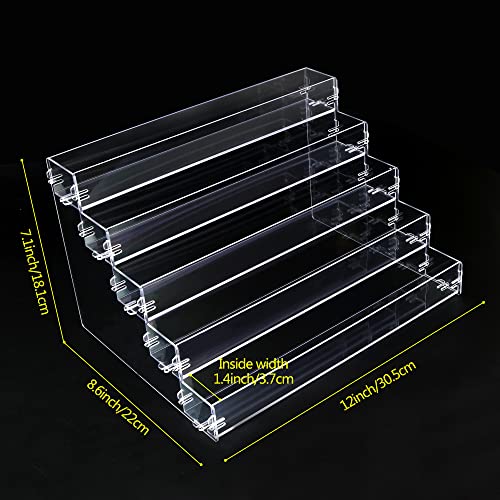 Sunglasses Organizer Countertop Stand, 5 Tier Sunglass Holder Display Rack, Nail Polish Organizer Acrylic Display Stand, Assembly Required - style: 5 Tier