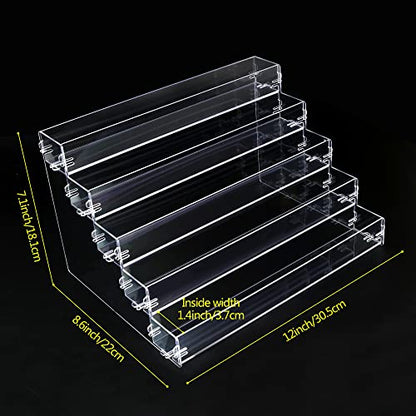 Sunglasses Organizer Countertop Stand, 5 Tier Sunglass Holder Display Rack, Nail Polish Organizer Acrylic Display Stand, Assembly Required - style: 5 Tier