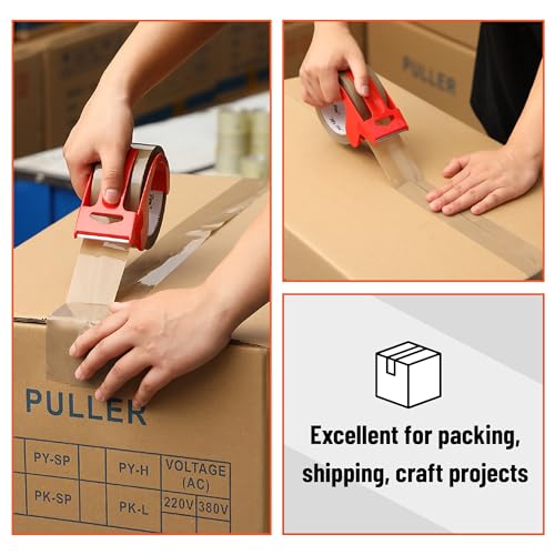 Mr. Pen- 2 Rolls Packing Tape with 2 Dispensers, 2” Wide, 60 Yards, Brown Packing Tape Heavy Duty for Mailing, Moving Boxes and Packaging - color: Brown, size: 2 Pack with 2 Dispensers