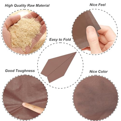 Jkopsnr 100 Sheets Brown Tissue Paper 20x14 Inches - color: Brown, size: 14x20
