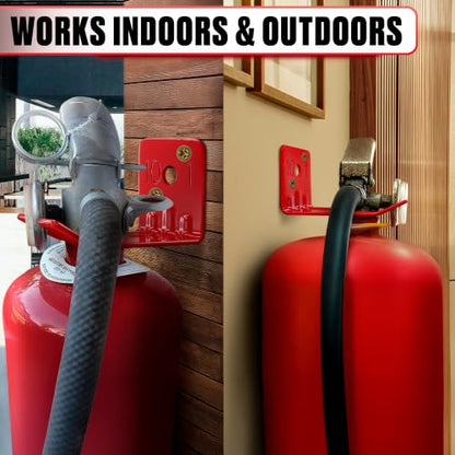 Fire Extinguisher Mount Bracket 4 Pack, Heavy Duty Steel Wall Hooks - size: 2,5 * 2 * 1,8 in