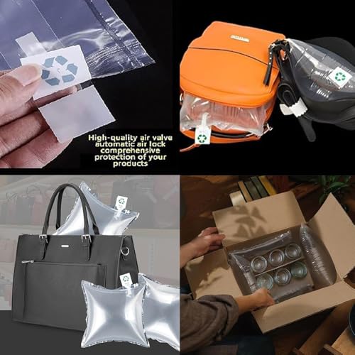 Miupoo Packaging Air Bags,Clear Plastic Inflatable Air Packaging Protector Bag with Free Pump Cushion,Air Cushion Blocking Packaging Bag,16x16Inchesx100Pieces - size: 16x16Inchesx100P