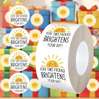 1000Pcs Happy Sun Thank You Stickers - Removable Food Labels - color: 1000pcs- Sun Thank You Labels