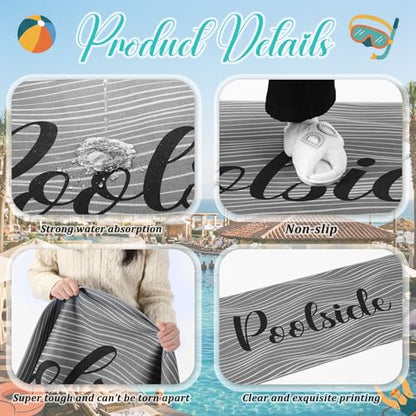 Tinideya Pool Deck Mats Non Slip Rubber with Drainage,Grey,23.62" X 47.24" - color: Grey, size: 2' x 4' (Rectangular)