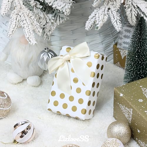 Pre-Tied Ivory Satin Ribbon Twist Tie Bows 5 Inch 36 Pack - color: Ivory