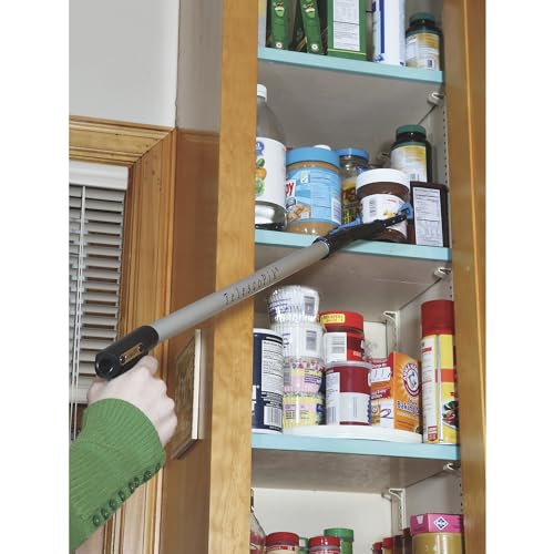 T-3044, TelescoPik Adjustable Length Reacher, Wide 5.5” Jaw, 90° Rotating Jaw, Ergonomic Trigger Grip, Aluminum & Polycarbonate, Lifts up to 5 Pounds, 30” – 44” - size: 30-44 Inch