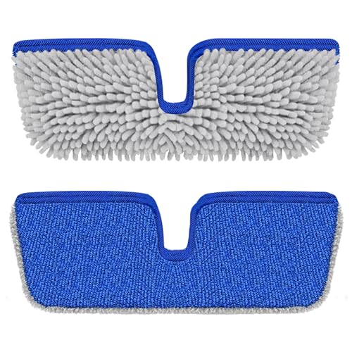 Reusable Mop Pads for Enspoway Dust Mop: Double-Sided Microfiber Refills - color: Blue Gray, size: 15" Mop Pad