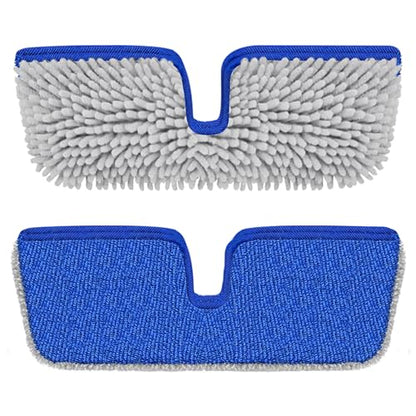 Reusable Mop Pads for Enspoway Dust Mop: Double-Sided Microfiber Refills - color: Blue Gray, size: 15" Mop Pad