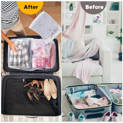 12x14 Inch Frosted Zipper Poly Bags for Clothing 50Pcs No Vent Holes - size: 50Pcs-12x14 Inch(Medium)