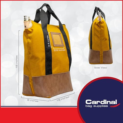 Locking Heavy Duty Courier Bag, 18x18x8 inch - color: Gold