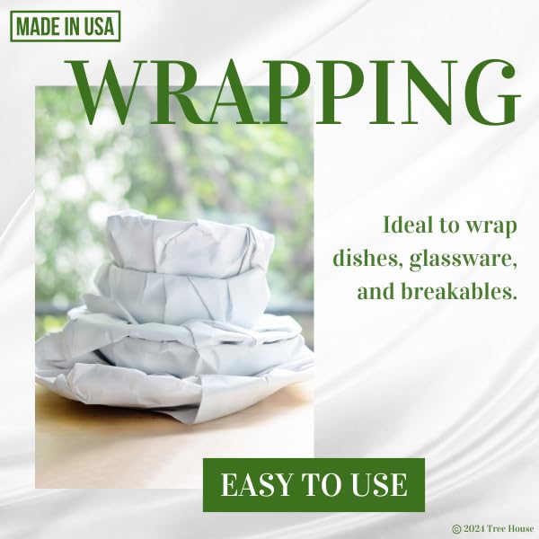 Tree House Packing Paper for Moving – 540 Newsprint Packing Paper Sheets – 27” x 17” Paper for Packing Dishes, Shipping, and Moving Supplies – Recyclable Movers’ Paper – Made in USA - size: 540 Sheets