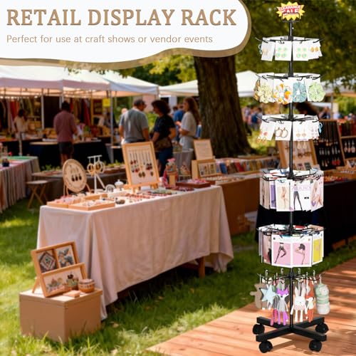 6 Tier Retail Display Stand Store Display Rack, Black - color: 6 Tier Black