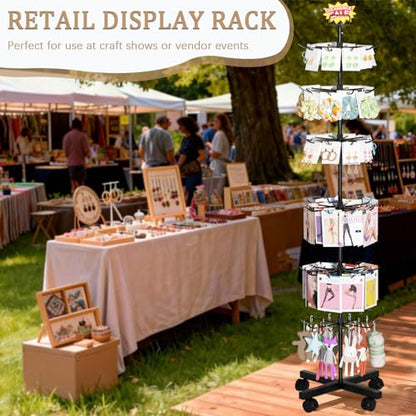 6 Tier Retail Display Stand Store Display Rack, Black - color: 6 Tier Black