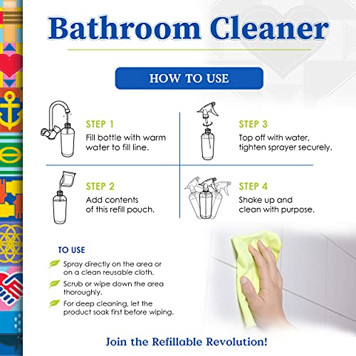 Truly Free Bathroom Cleaner Spray Kit - 16oz + 2 Fills, 3oz ea.