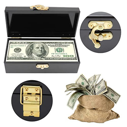 Black Acrylic Lockable Cash Box, Money Holder, Cash Organizer, Single Row Currency Tray, Money Storage Box - color: Black