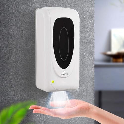 Automatic Hand Sanitizer Dispenser Wall Mount, Liquid Hand Sanitizer Spray Dispenser, 33oz/1000ml Touchless Hand Soap Dispenser for Commercial Industrial Hospitals Office Public - color: White-spray