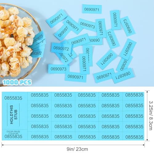 Kosiz 1000 Sheets 25 Bid Raffle Tickets Chinese Auction Ticket Sheets for Events Church (Lake Blue) - color: Lake Blue, size: 25 Bid