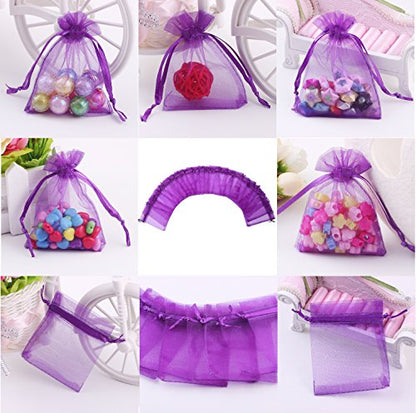 Wudygirl 100 PCS Organza Bags 4"x6" Gift Bags with Drawstring Mix - color: Mix, size: 4x6 IN