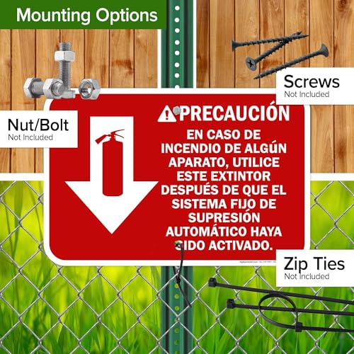 PrecautionIn Case Of Appliance Fire Use This Extinguisher Only Sign, 12x18 Inches, Rust Free .063 Aluminum, Fade Resistant, Made in USA by My Sign Center - size: 12x18 Aluminum
